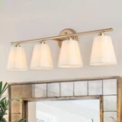 Classy Leaves Gold Bathroom Fixtures, 4 Modern Vanity Lights With.... Fixed Price $71.09.