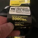 Pro Grip 350701 16' X 1-1/2" Commercial Grade Ratchet Tie Down #0708. Fixed Price $19.99.