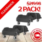 Rubbermaid Commercial 1980602 Container Dolly 2PK, 200 Lb Load Cap, Black 53CK42. Fixed Price $68.47.