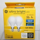 Ultra Bright 100W Led 8W Bulbs A15 Candelabra Base Ceiling Fan Soft White 2-PACK. Fixed Price $6.95.