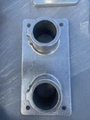 Hollaender 45D-8 Dual Barrel Flange Aluminum Magnesium 1-1/2" Ips (1.94" Id). Fixed Price $79.99.