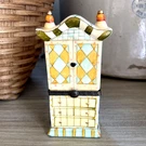 Vtg Twos Company Hand Painted Ceramic Trinket Box Whimsical Armoire Pie Safe. Fixed Price $17.97.