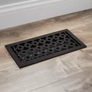 Signature Hardware Durand Cast Iron Floor Register Black 6X14. Fixed Price $44.99.