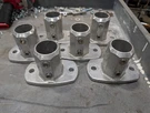 Lot Of Kee Lite L62-7 Aluminum Railing Flanges 1-1/4" Base Plate Fittings. Fixed Price $150.00.