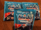 (3) Finish - 18CT Dishwasher Detergent Powerball Dishwashing Tablets. Fixed Price $18.00.