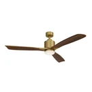 Kichler Ridley Ii 52" Natural Brass Cherry Blades Led Ceiling Fan Light Wall Con. Fixed Price $279.92.
