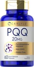 Carlyle Pqq Supplement 20 Mg 60 Capsules Non-gmo And Gluten Free. Fixed Price $16.99.