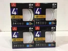 4PK Globe Electric Slimline Swivel 4IN. White Finish Integrated Led Recessed Kit. Fixed Price $49.49.