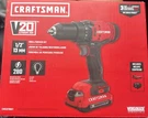Craftsman V20 1/2 Drill/driver Kit 20V Lithium-ion (CMCD700C1). Fixed Price $79.99.