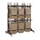 Safco 2 Tier Folding Heavy Duty Powder Coated Storage CART,84 Chairs. Fixed Price $788.21.