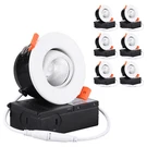 Torchstar 3-INCH 7W Led Gimbal Airtight Recessed Light With Junction Box. Fixed Price $304.99.