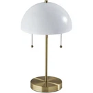 Adesso 5132-02 Bowie Table Lamp Antique Brass And White. Fixed Price $100.00.