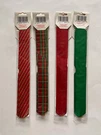 ( Lot Of 4 ) Berwick The Perfect Bow Red Green Zebra Striped 5-1/2" Craf New. Fixed Price $7.99.