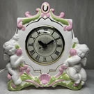 Lanshire Self Starting Hand Painted Porcelain Clock Signed Electric Works Grt. Fixed Price $37.98.