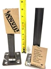 2 Welding Repairs Black Metal Railing Post Mounts Broke 1" Sq 8" H 3" Plates Pp. Fixed Price $46.95.