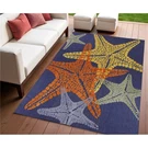 Homeroots 546873 X Ft. Starfish Indoor Outdoor Rectangle Area Rug Blue Ye.... Fixed Price $95.24.