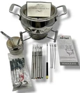 All-clad 18/10 Stainless Steel Fondue Pot Set Williams Sonoma Near Complete. Fixed Price $71.95.