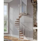 Mylen Condor Spiral Staircase 42" White Steel Red Oak Treads New. Fixed Price $3800.00.