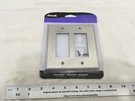 Amerelle Halle / Ansley 2-GANG Rocker Metal Wall Plate Brushed Nickel 70RRBN Sw. Fixed Price $14.90.