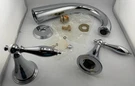 Kohler Finial K-T314-4M-CP Chrome Two Handle Deck Mnt High Flw Bath Faucet Trim. Fixed Price $445.00.