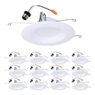 12 Pack - Halo Lte 5/6 In. Led Recessed Trim, 600LM, 90 Cri, 3000K. Fixed Price $59.99.