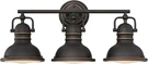 Boswell Vintage Three-light Indoor Vanity Light, Oil Rubbed Bronze Finish. Fixed Price $195.99.