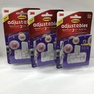 3-PACK Of 3M Command Adjustables 14 Clear Hooks + 30 Strips Damage Free 0.5 Lb. Fixed Price $11.88.