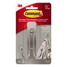 3M 17036BN-ES Brushed Nickel Metal Command Double Hook Large 4 Lbs. Capacity. Fixed Price $14.96.