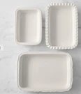 Williams Sonoma Stoneware Rectangular Bakers, Set Of 3. Fixed Price $85.00.