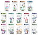 2019 Ai Watercolor Stamps-art Impressions Rubber Stamping Craft-bike/foliage/jar. Fixed Price $20.00.
