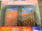 Mibro Cobalt Hss Drill Bit Set 17PC 492470. Fixed Price $55.00.