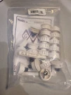 Gri 8484RS-T-W 1" Stubby Steel Door Recessed Switch Set White, Full Bag 10. Fixed Price $38.00.