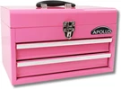 Pink 14" Heavy-duty Steel Tool Box With Deep Compartment & 2 Drawers. Fixed Price $83.99.