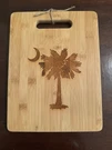 New South Carolina Wood Cutting Board Engraved Palmetto Crescent State Symbol. Fixed Price $19.99.