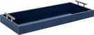 Navy Blue & Silver Decorative Tray - Chic 10X24 Accent For Display Storage. Fixed Price $83.99.