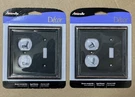 Amerelle Ascher Gang 1-TOGGLE And 1-DUPLEX Steel Wall Plate Aged BRONZE(2PK). Fixed Price $14.99.