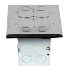 Enerlites 705549-S Nickel Plated Brass Flip Floor Box 2-GANG. Fixed Price $50.00.