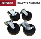 Husky 4 Wheel (locking & Swivel) Caster Set, 5" X 2", Model # G0502AC-US. Fixed Price $36.95.