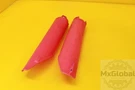 2003 Honda CR250R Front Left Right Fork Guards Shields Covers Red. Fixed Price $23.00.