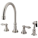 Kingston Brass KS2798ALBS Governor Deck Mount Kitchen Faucet With Sprayer. Fixed Price $169.99.