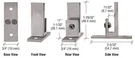 Crl EH51 Brushed Nickel Long Leg Set Screw Clamp For 1/4" To 5/16" Glass. Fixed Price $16.15.