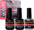 Custom Shop Silver Black Rim Touch Up Paint Kit - Wheel Curb Rash Repair. Fixed Price $14.18.