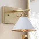 Jonathan Yvette 1-LIGHT 9.25 In. White/gold Metal Wall Sconce. Fixed Price $25.00.