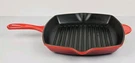 Creuset No 26 Square Grill Pan Enameled Cast Iron Red Cerise Skillet France. Fixed Price $40.00.