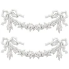 Roowest 2 Pcs Bow Carved Appliques Onlays White Pvc For. Fixed Price $14.88.