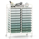 20-DRAWER Rolling Storage Cart W/removable Drawers & Metal Frame,lockable Wheels. Fixed Price $84.99.