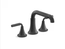 Kohler T27417-4-BL Tone Deck-mount Faucet Set Bathtub With Two Lever Handle. Fixed Price $329.99.