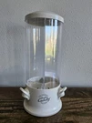 Triple Candy Nut Treat Dispenser 360 Rotating Handy Gourmet Pearl White 12". Fixed Price $19.00.