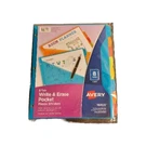 Avery 8 Tab Write, Erase, & Reuse Pocket Plastic Dividers Tear Resistant #16103. Fixed Price $10.94.