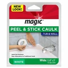 Magic Peel & Stick Caulk Wall White 1-5/8" X 11' Bathtub Shower Water Seal. Fixed Price $20.64.
